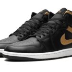 Jordan Air Jordan 1 Mid "Black/White/Metallic Gold" - Image 2